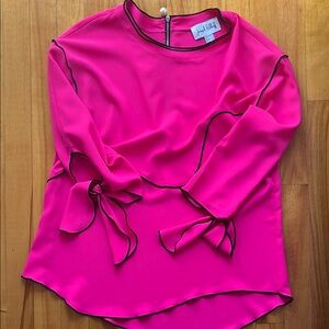 Joseph Ribkoff Pink 3/4 Sleeve Tie Front Blouse